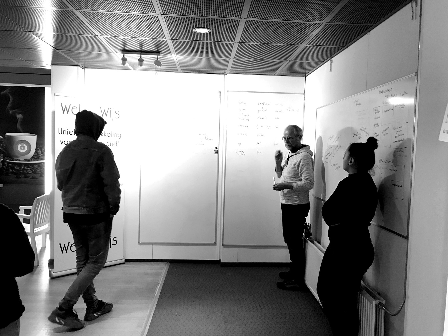 Werken aan een whiteboard